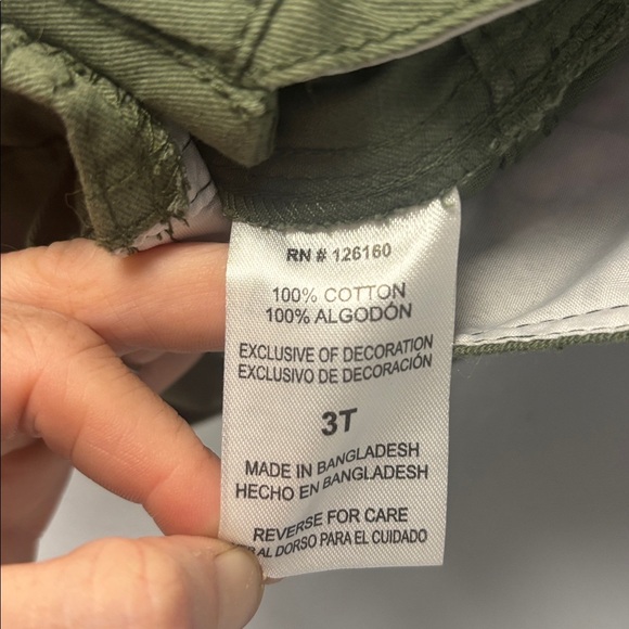 Little Lass OliveGrn 3T AdjustableOvershorts w Patches&Five Pockets,ExclntCndtn. - Picture 8 of 9